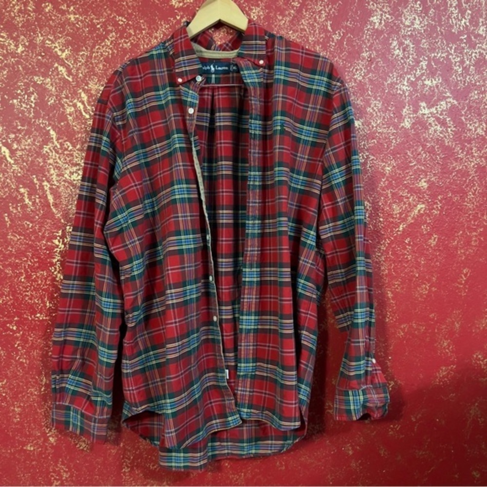 RALPH LAUREN Y2K Vintage Plaid Buttons Down Shirt XL